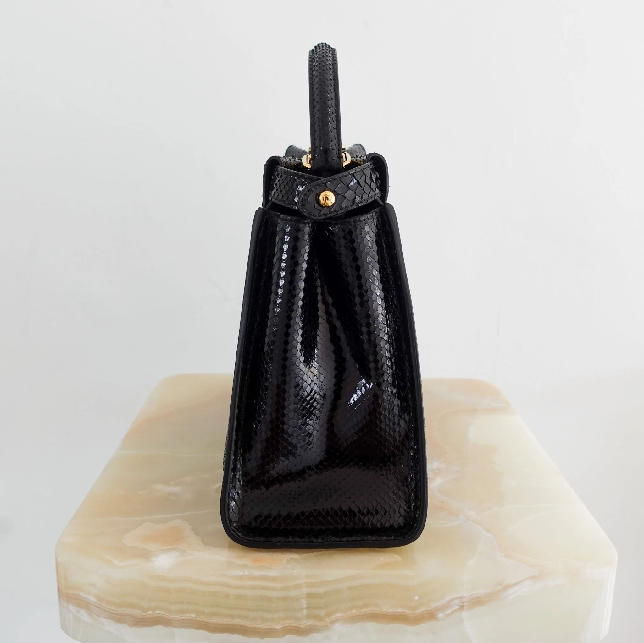 Fendi Black Python Medium Peekaboo bag RRP £5000 | Authentic Preloved - Image 5