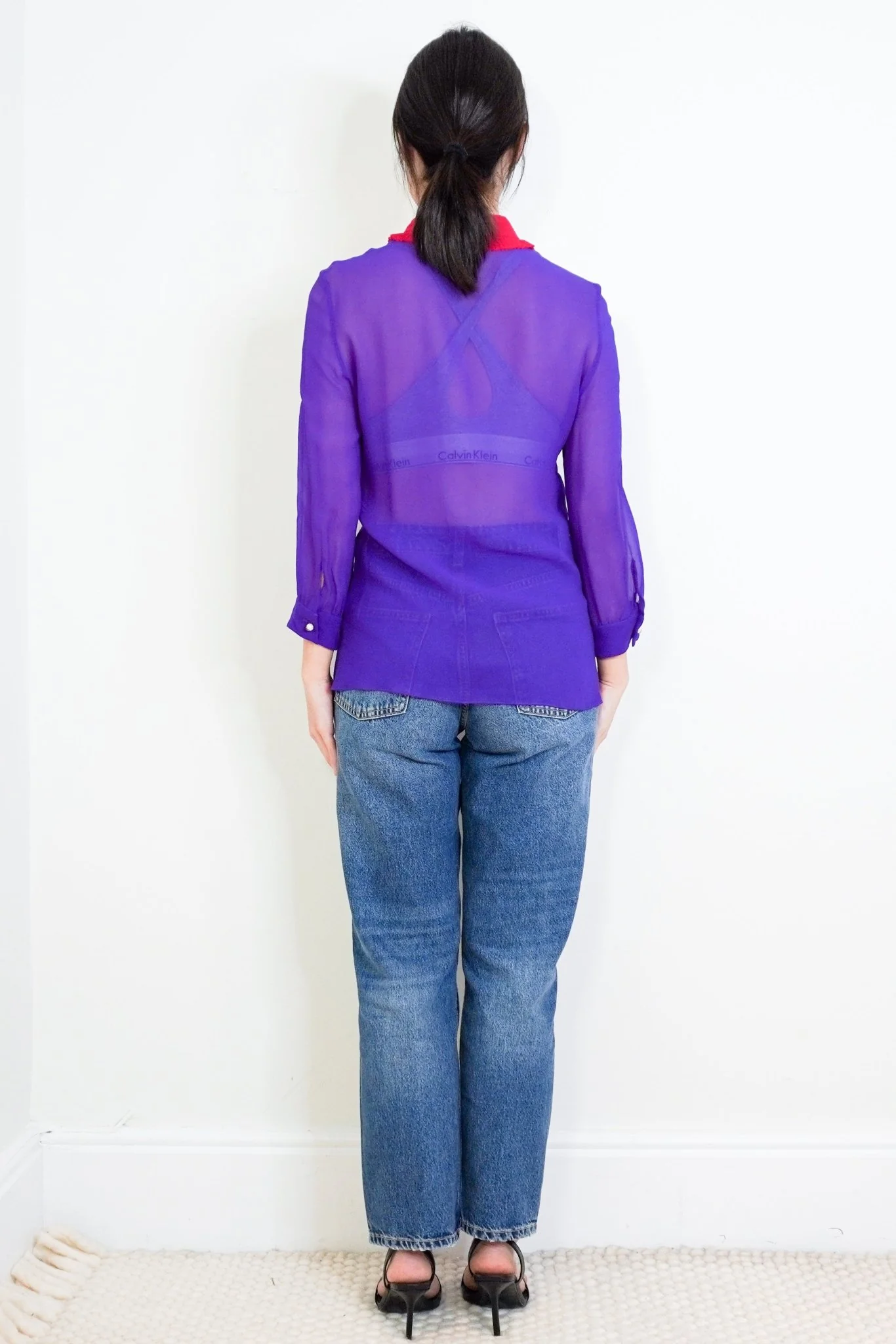 Gucci Purple and Red Blouse RRP £600 | Authentic Preloved - Image 3