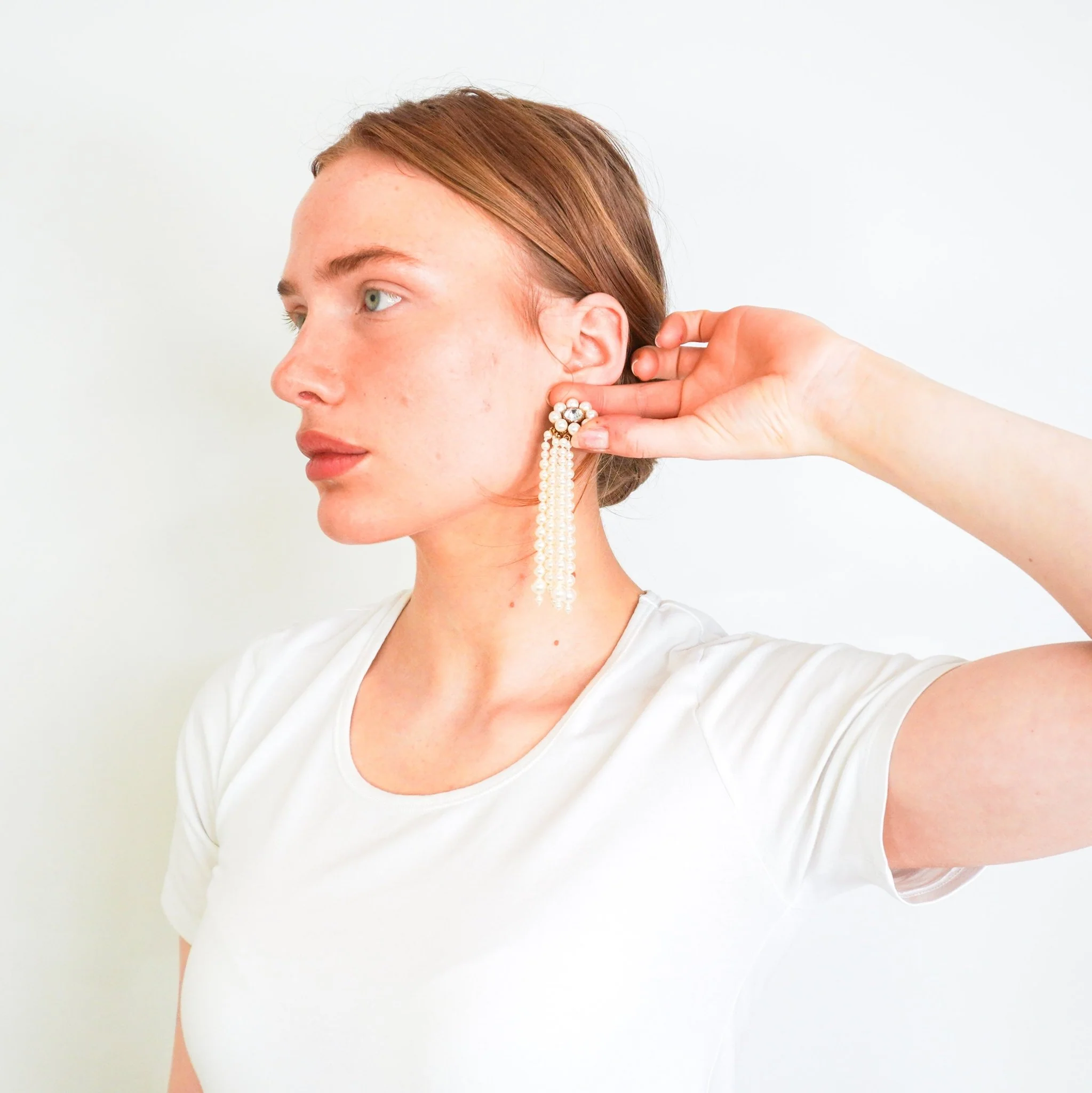 Stella McCartney Pearl Clip On Dangling Earrings RRP £225 | Authentic Preloved FINAL SALE - Image 5